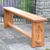 Dining bench of reclaimed pitch pine